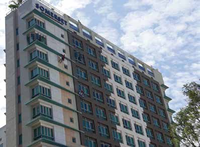 Exterior façade repainting at 51 Bencoolen, supplied Prope project image